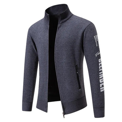 Adrian Men's Waffle Knit Zip Jacket