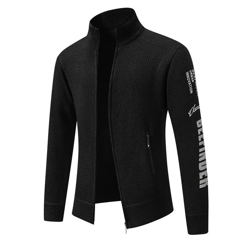 Adrian Men's Waffle Knit Zip Jacket