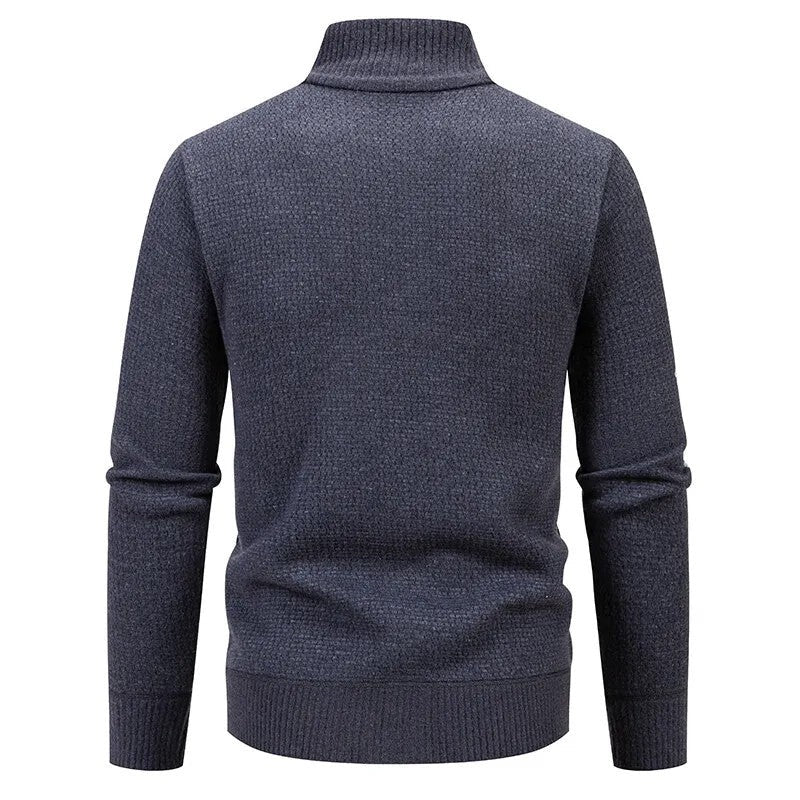 Adrian Men's Waffle Knit Zip Jacket
