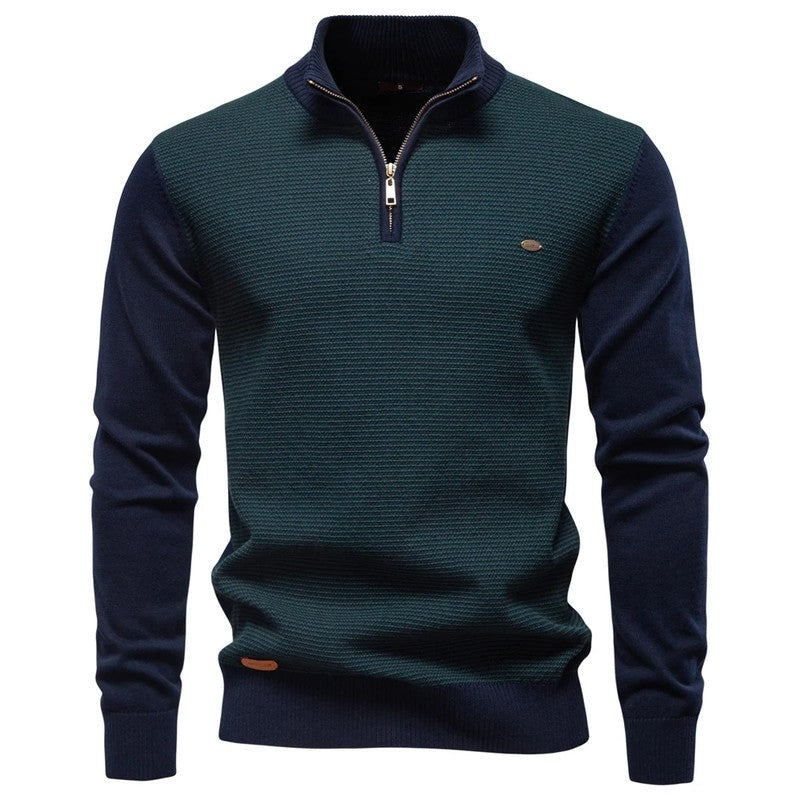Andrew Men's Textured Quarter-Zip Knit Sweater