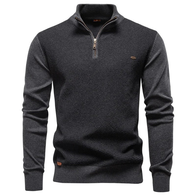 Andrew Men's Textured Quarter-Zip Knit Sweater