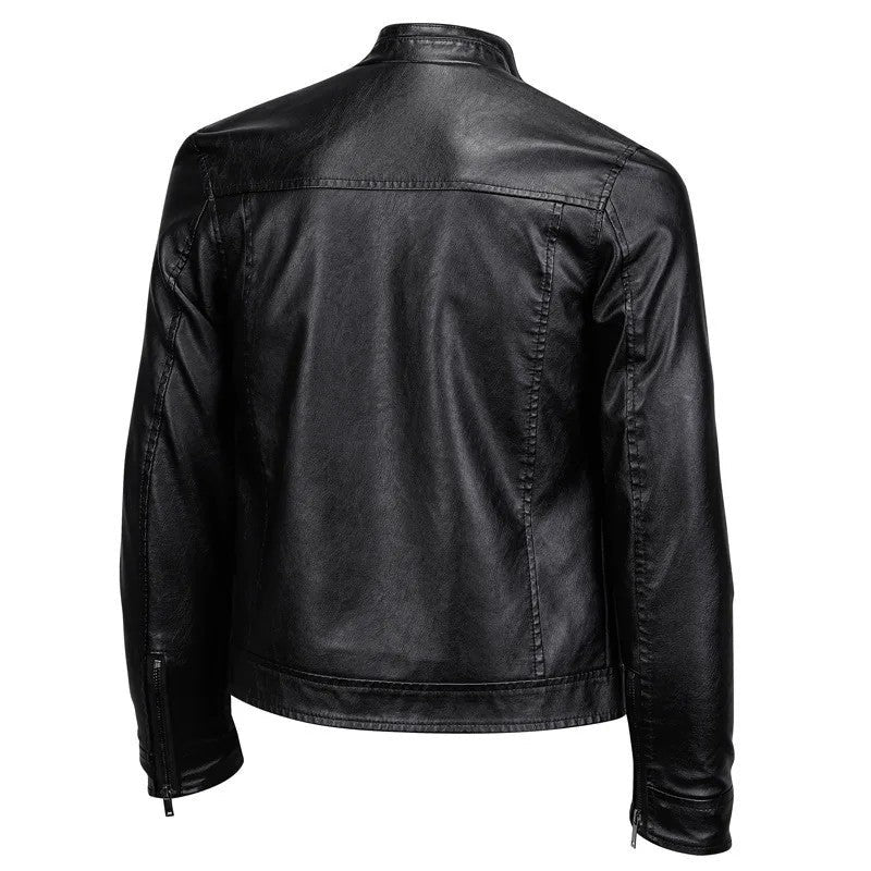 Carlos Men's Moto Zip Stand Collar Jacket