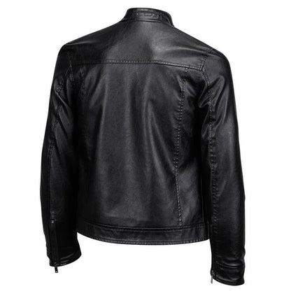 Carlos Men's Moto Zip Stand Collar Jacket