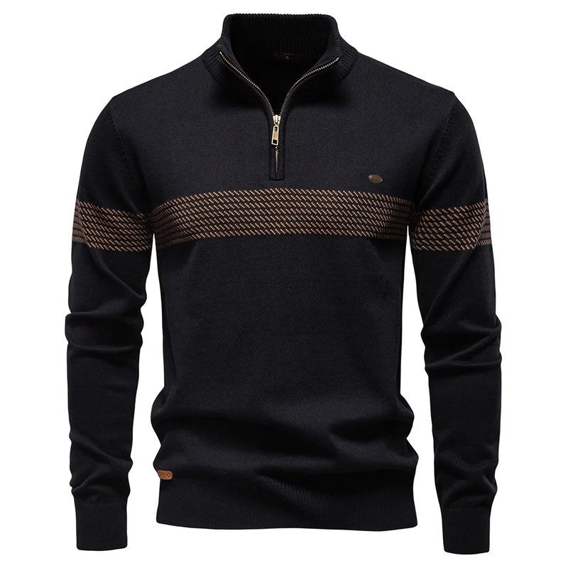 Charles Men's Quarter-Zip Textured Knit Sweater