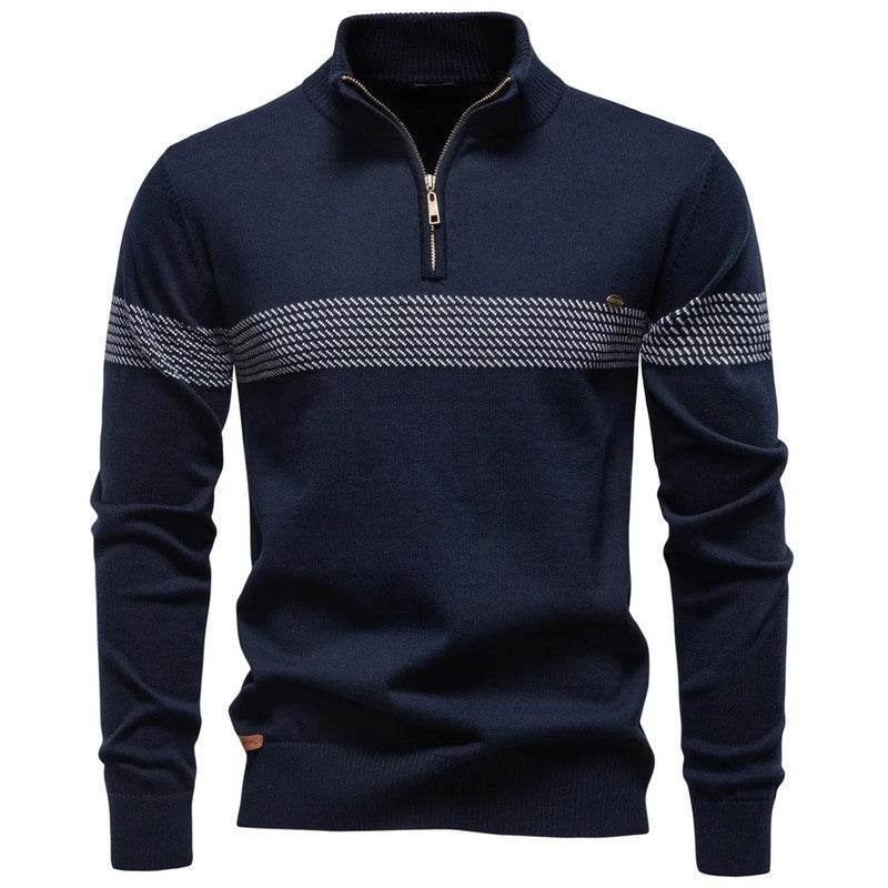 Charles Men's Quarter-Zip Textured Knit Sweater