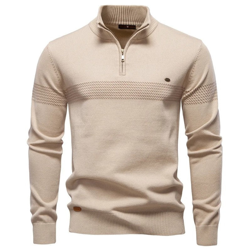 Charles Men's Quarter-Zip Textured Knit Sweater