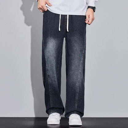 Clive Men's Relaxed Drawstring Wide-Leg Pants