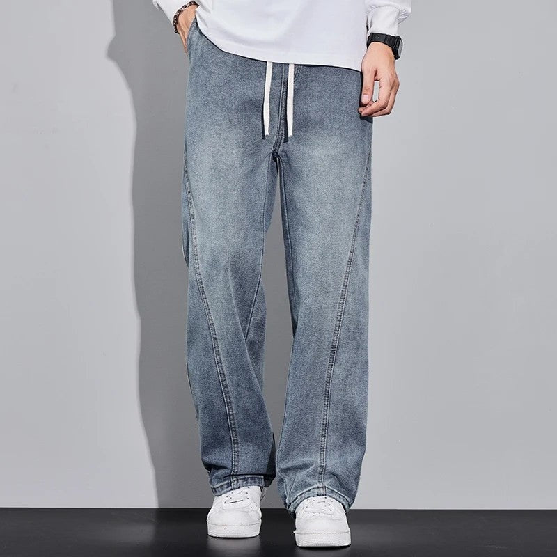 Clive Men's Relaxed Drawstring Wide-Leg Pants