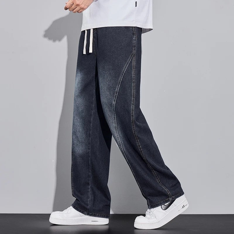 Clive Men's Relaxed Drawstring Wide-Leg Pants