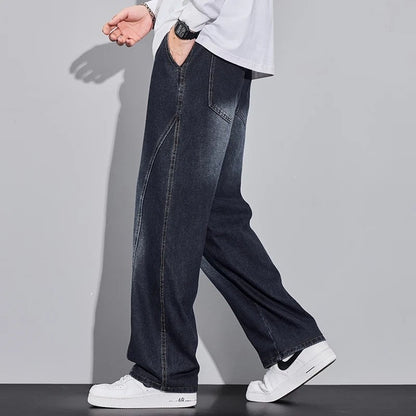 Clive Men's Relaxed Drawstring Wide-Leg Pants