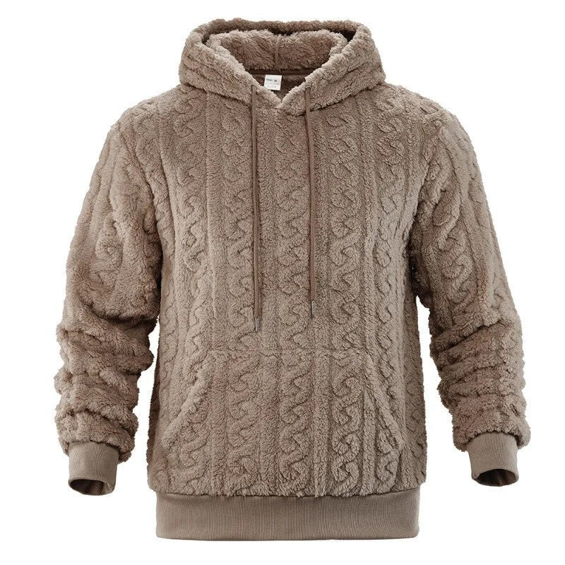 Dominic Men's Fleece Cable Knit Hoodie