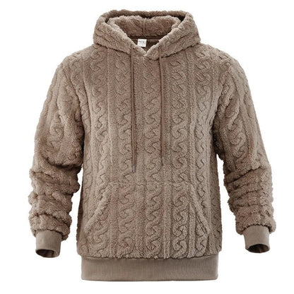 Dominic Men's Fleece Cable Knit Hoodie