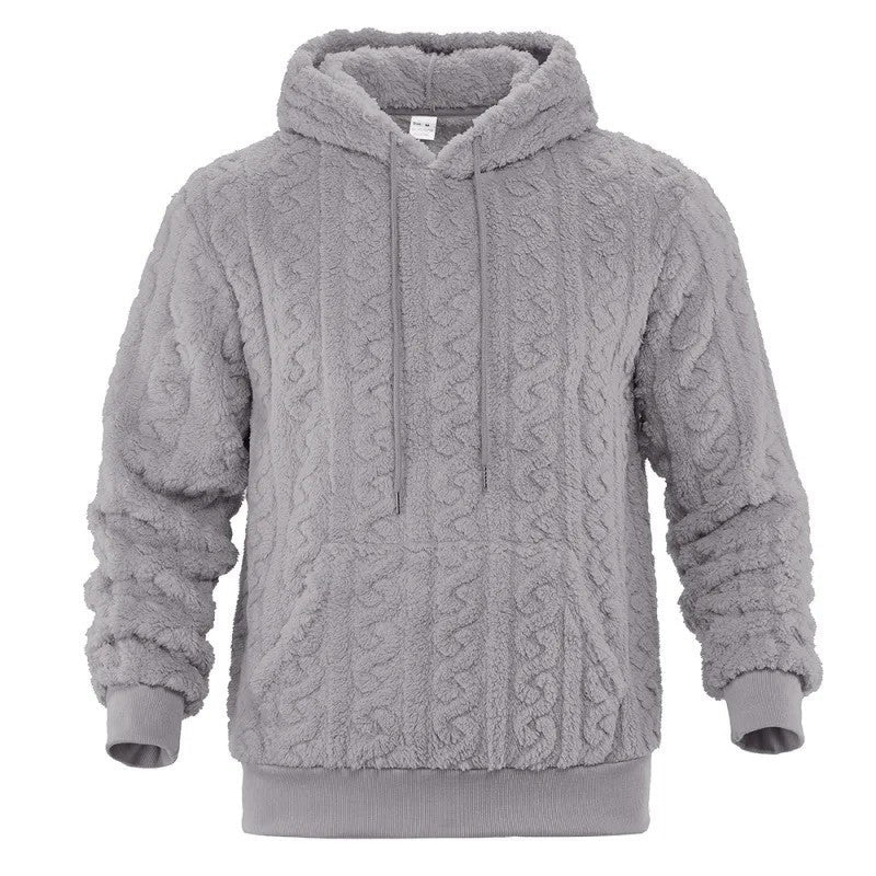 Dominic Men's Fleece Cable Knit Hoodie