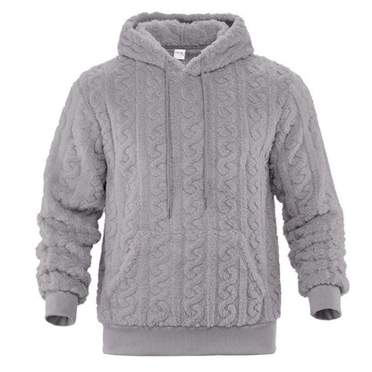 Dominic Men's Fleece Cable Knit Hoodie