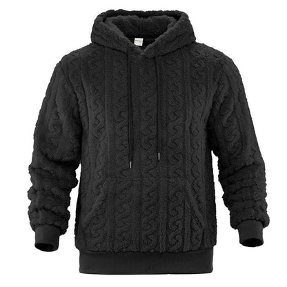 Dominic Men's Fleece Cable Knit Hoodie