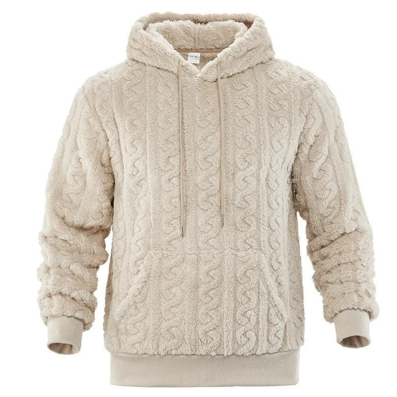 Dominic Men's Fleece Cable Knit Hoodie