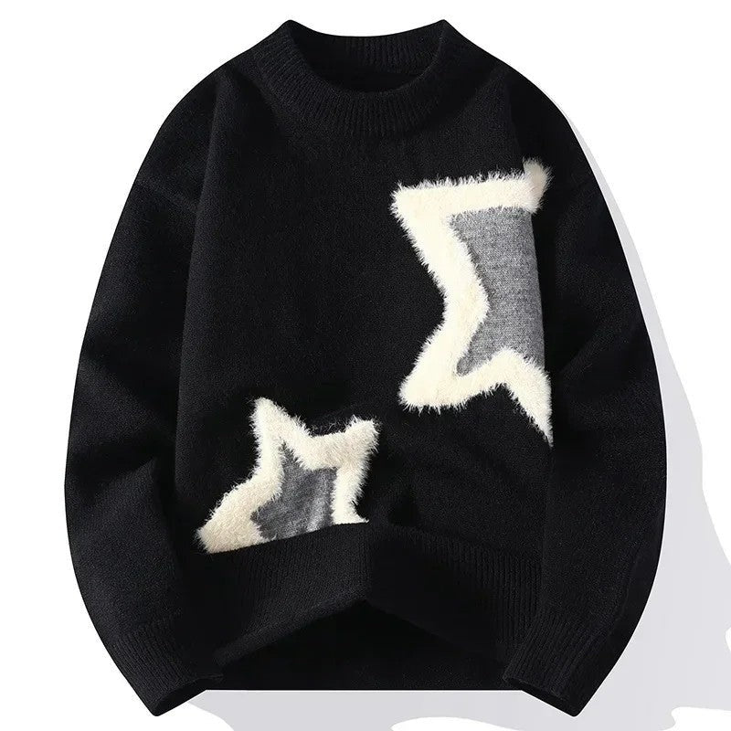 Erik Men's Fuzzy Star Knit Sweater