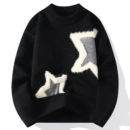 Erik Men's Fuzzy Star Knit Sweater