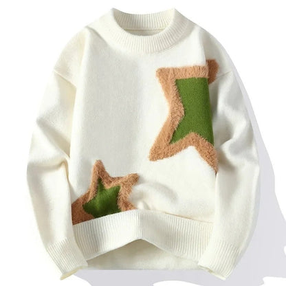 Erik Men's Fuzzy Star Knit Sweater