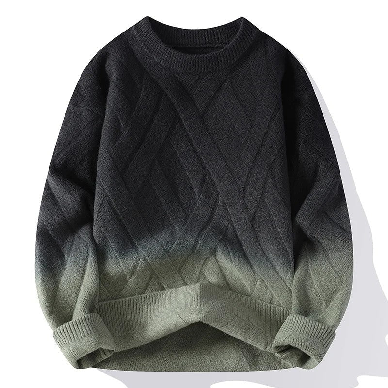 Ethan Men's Gradient Cable Knit Sweater