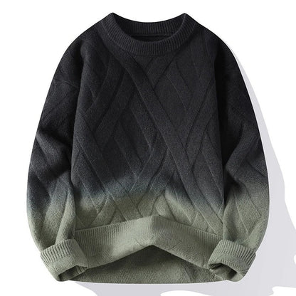 Ethan Men's Gradient Cable Knit Sweater