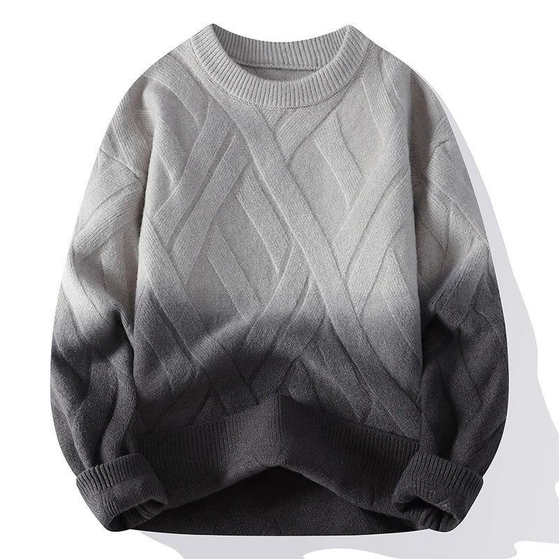 Ethan Men's Gradient Cable Knit Sweater