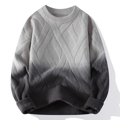 Ethan Men's Gradient Cable Knit Sweater