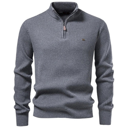 Henry Men's Ribbed Half-Zip Knit Sweater