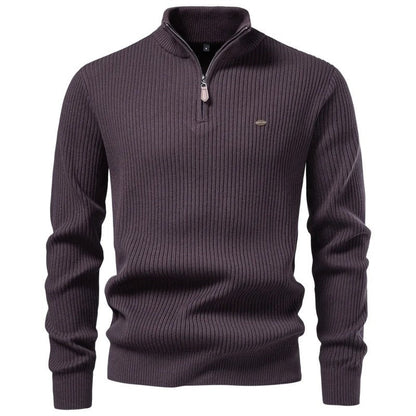 Henry Men's Ribbed Half-Zip Knit Sweater