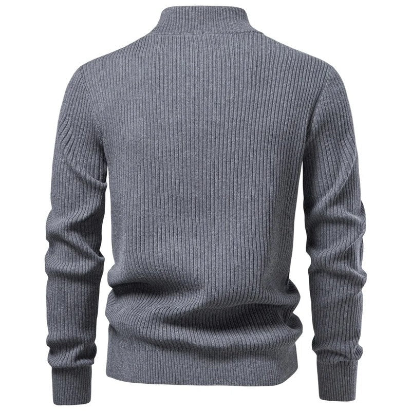 Henry Men's Ribbed Half-Zip Knit Sweater