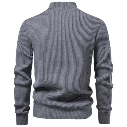 Henry Men's Ribbed Half-Zip Knit Sweater