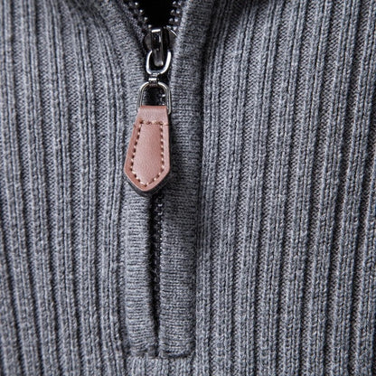 Henry Men's Ribbed Half-Zip Knit Sweater