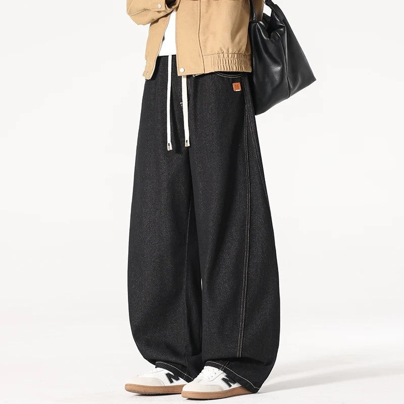Howard Men's Relaxed Wide-Leg Denim Pants