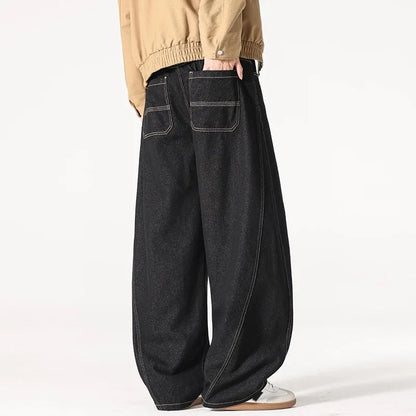 Howard Men's Relaxed Wide-Leg Denim Pants