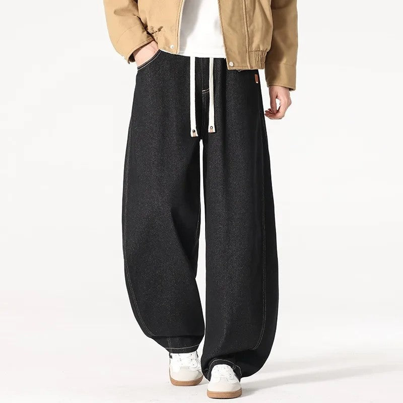 Howard Men's Relaxed Wide-Leg Denim Pants