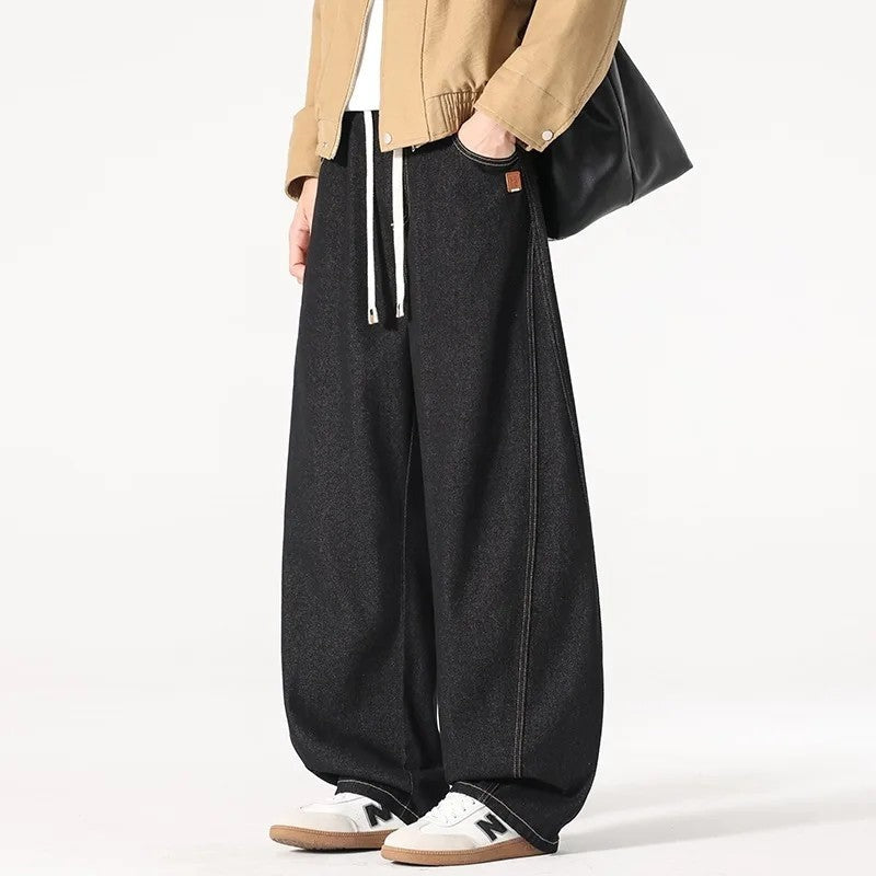 Howard Men's Relaxed Wide-Leg Denim Pants