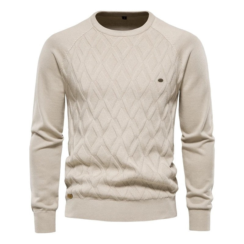Hugo Men's Diamond Knit Crewneck Sweater