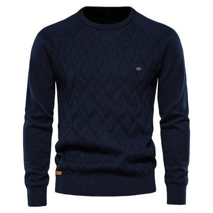 Hugo Men's Diamond Knit Crewneck Sweater