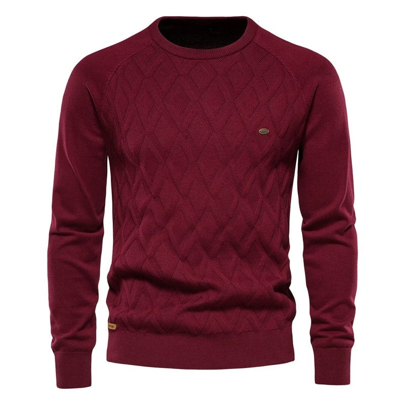 Hugo Men's Diamond Knit Crewneck Sweater