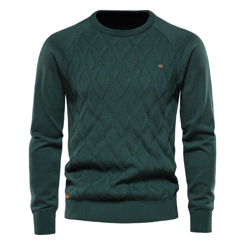 Hugo Men's Diamond Knit Crewneck Sweater