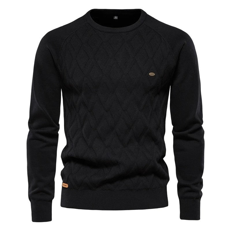 Hugo Men's Diamond Knit Crewneck Sweater