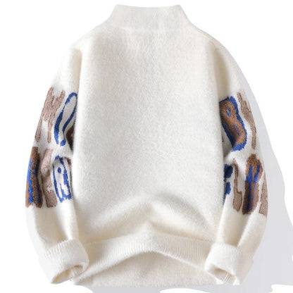 Jack Men's Fuzzy Jacquard Half-Zip Sweater