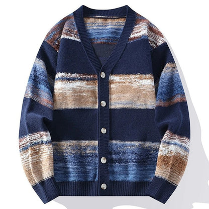Jonas Men's Relaxed Stripe Knit Cardigan
