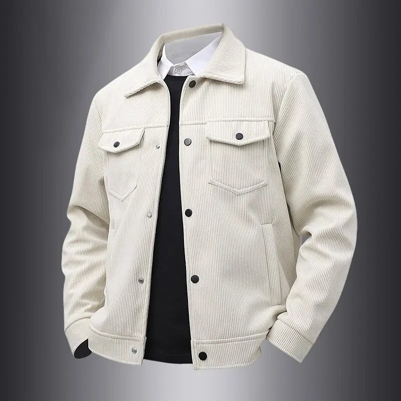 Lucas Men's Corduroy Button-Up Trucker Jacket