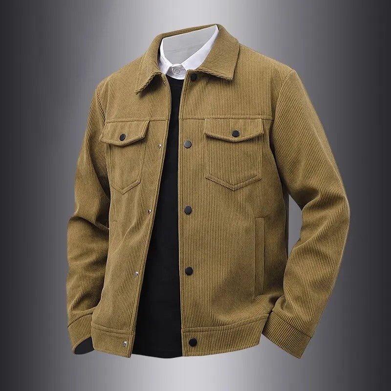 Lucas Men's Corduroy Button-Up Trucker Jacket