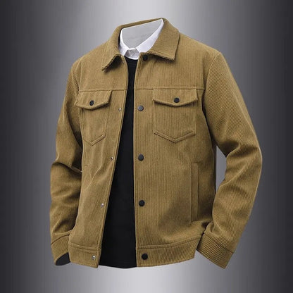Lucas Men's Corduroy Button-Up Trucker Jacket