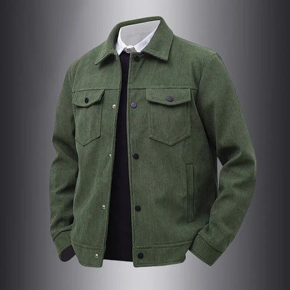 Lucas Men's Corduroy Button-Up Trucker Jacket