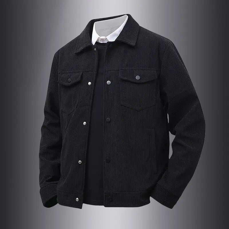 Lucas Men's Corduroy Button-Up Trucker Jacket