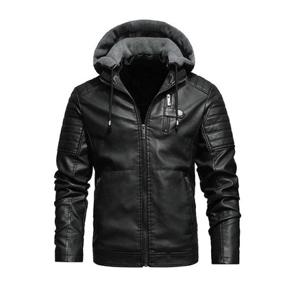 Luke Men's Hooded Moto Zip Jacket