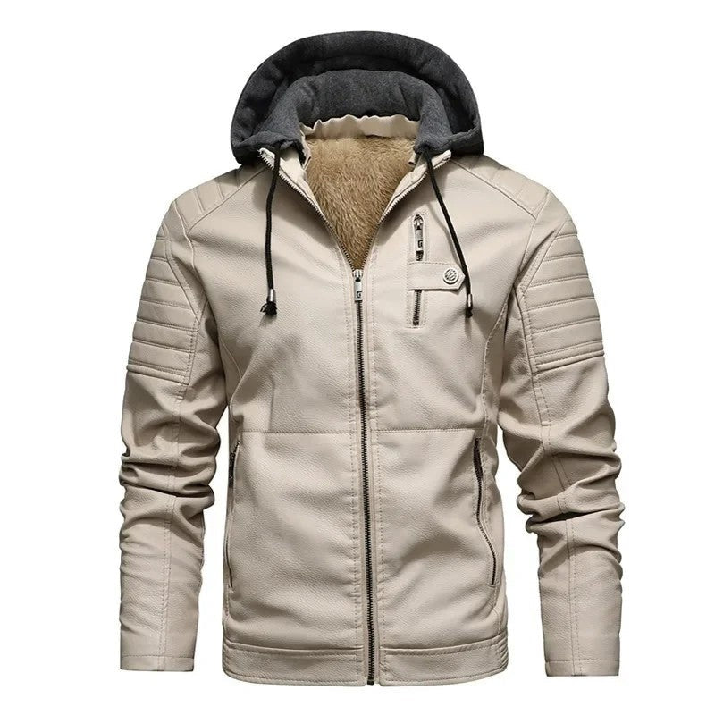 Luke Men's Hooded Moto Zip Jacket